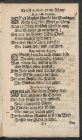 Epistel S. Pauli an die Römer.