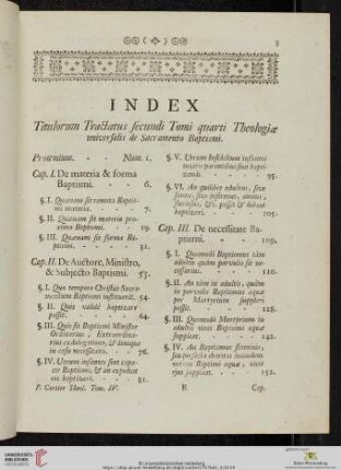 Tomi Quarti. Tractatus Secundus de Sacramento Baptismi