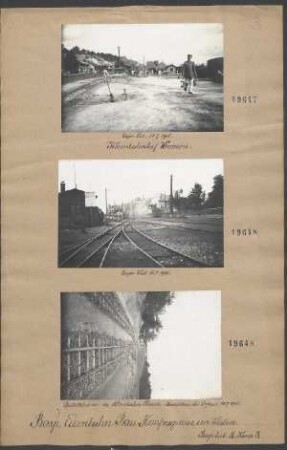 Kleinbahnhof Vouziers. Gegen Ost.