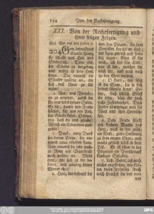 XXI. Von der Rechtfertigung und ihren seligen Folgen.