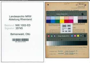 Entnazifizierung Otto Behrenwald, geb. 20.08.1895 (Musiklehrer)