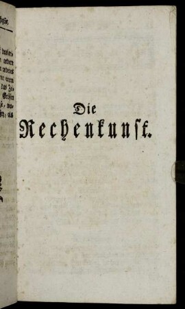 Die Rechenkunst.