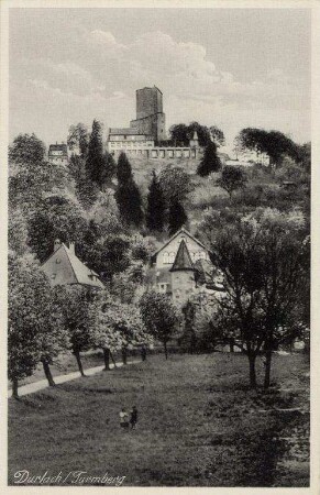 Postkartenalbum mit Motiven von Durlach. "Durlach/Turmberg"