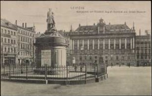 Leipzig : Königsplatz mit Friedrich August-Denkmal und Grassi-Museum