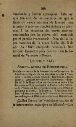 Leccion XLIV. Segunda guerra de Independencia