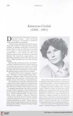 Katarzyna Cieślak : (1956-1997)
