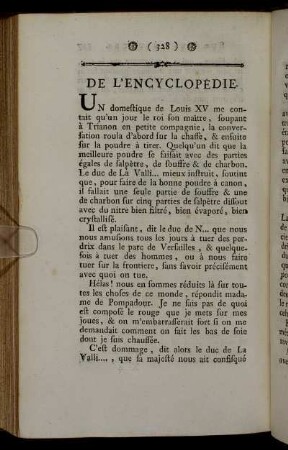 De L' Encyclopédie.