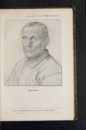 "Deutsches Volkstum" (Bühne und Welt) XIX, 10 Bildnis-Studie Nach einer Originalzeichnung von Fritz Boehle