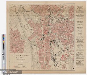 Plan der Messestadt Leipzig (Stadtinneres)