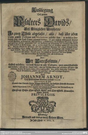 Der Psalter. Dess Königlichen Propheten Davids