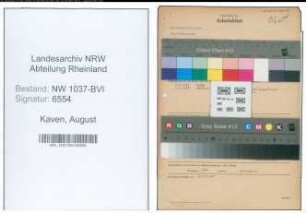 Entnazifizierung August Kaven , geb. 05.09.1896 (Justizsekretaer)