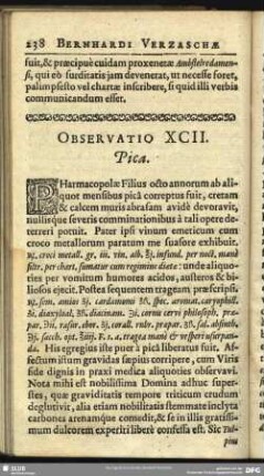 Observatio XCII. Pica