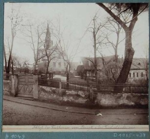 Das Schloss des Freiherrn von Burgk von der Teichschänke aus in Burgk (später Freital-Burgk)