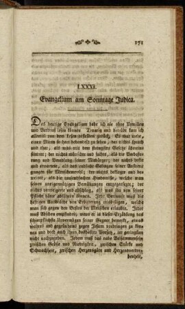 LXXXI. Evangelium am Sonntage Judica.