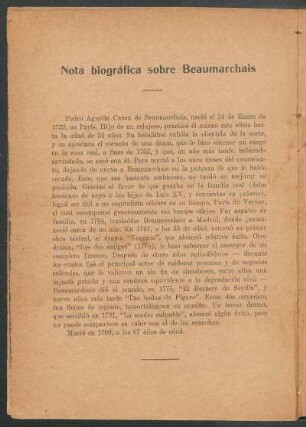 Nota biográfica sobre Beaumarchais