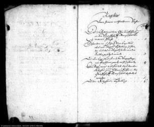 Bestallung des Oberaufsehers in der Grafschaft Mansfeld