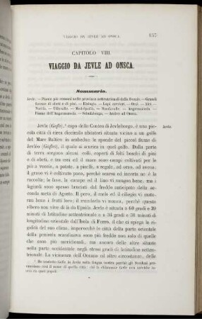 CAPITOLO VIII. VIAGGIO DA JEVLE AD ONSCA.