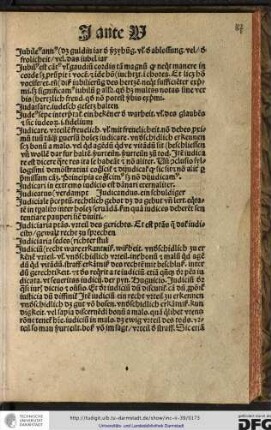 Jubileus annus, daz guldin iar der verzyhung vel der ablossung vel der frolicheit, vel das iubel iar.