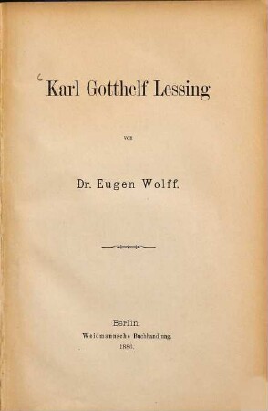 Karl Gotthelf Lessing