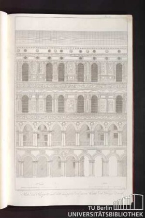 Tav. 16 Parte del prospetto nel lato maggiore del gran cortile del Palazzo Ducale