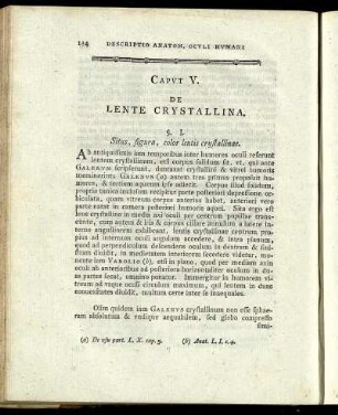 Caput V. De Lente Crystallina.