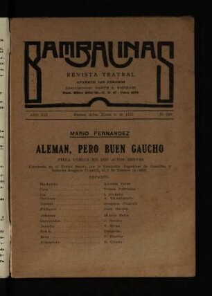 Alemán, pero buen gaucho : pieza cómica en dos actos breves