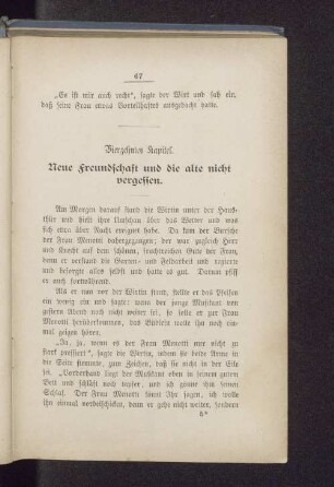 Vierzehntes Kapitel. Neue Freundschaft und die alte nicht vergessen.