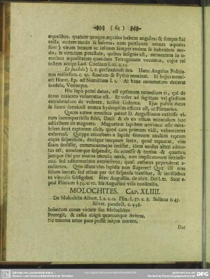 Cap. XLIIII. Molochites