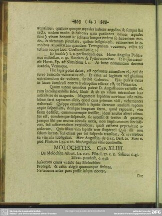 Cap. XLIIII. Molochites