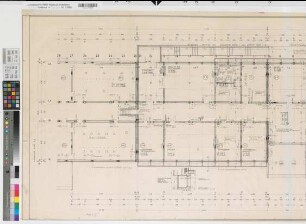 Soest (Soest) 2. Erweiterung des Archigymnasiums Grundriß Kellergeschoß 1. Teil 1976 1 : 50 74 x 145 Zeichnung Staatshochbauamt Soest