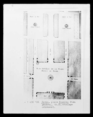 Plan des Place Royal zu Reims