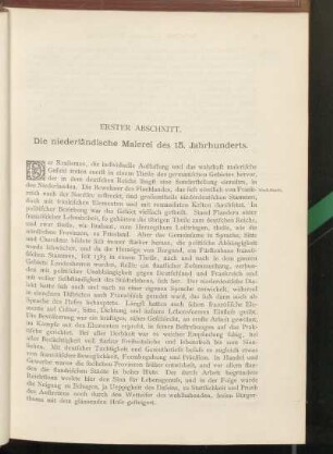 Erster Abschnitt. Die niederländische Malerei des 15. Jahrhunderts.