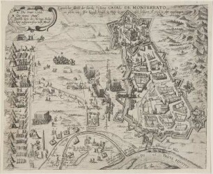 Eigentlicher Abriß der starcke Vestung CASAL DE MONFERRATO/ wie solche von Ihre Konigl: Maiest: in Hisp: kriegsvolck belaegert. Ao. 1628 in Apr. angefangen.