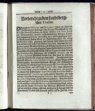 Vorbericht zu dem Landsbergischen Tactat.