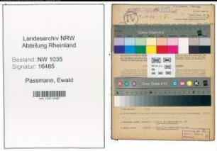 Entnazifizierung Ewald Passmann , geb. 31.03.1902 (Chemotechniker)