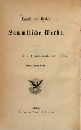 Leopold von Ranke's sämmtliche Werke, 19. Englische Geschichte vornehmlich im siebzehnten Jahrhundert ; 6