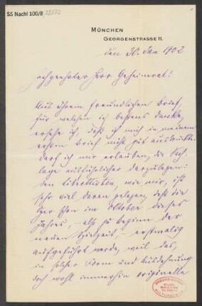 Brief an Ludwig Strecker <senior> und B. Schott's Söhne : 30.01.1902