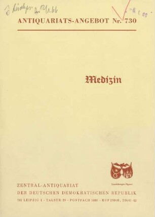Nr. 730: Medizin