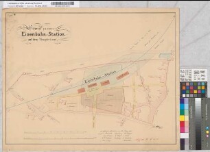 Entwurf zu einer Eisenbahn-Station auf dem Templerbend in Aachen. Lageplan