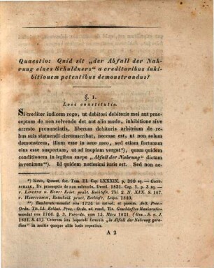 Ordinarius, Senior ... Facultatis Iuridicae Lipsiensis memoriam Ioannis Gotth. Martini ... d. 23. ... Iun. a. 1840 ... celebrandam indicunt : Inest quaestio: Quid "der Abfall der Nahrung eines Schuldners" a creditoribus inhibitionem petentibus demonstrandus?