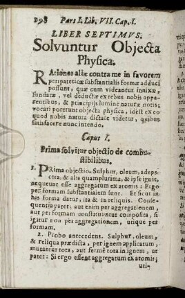 Liber Septimus. Solvuntur Objecta Physica.