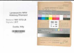 Entnazifizierung Willy Dudda , geb. 28.07.1906 (Beamter)