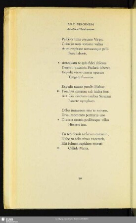 Ad D. Virginem. Auxilium Christianorum