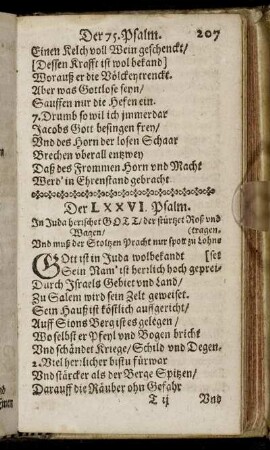 Der LXXVI. Psalm. - Der XC. Psalm.