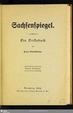 Sachsenspiegel : ein Volksbuch