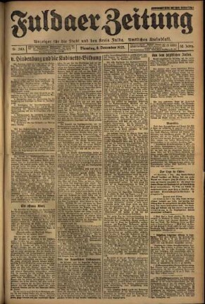 Ausgabe vom Dienstag, den 08. Dezember 1925.