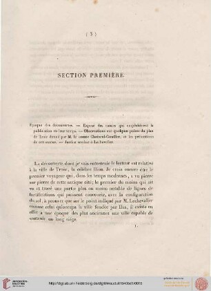 Section première