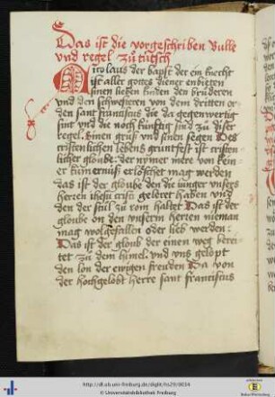 [13v - 23v] Regula tertii ordinis Sancti Francisci, deutsch.