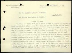 W.H. Schuchhardt an K. Kübler