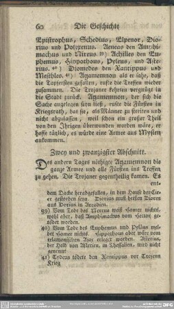 Zwey und zwanzigster Abschnitt